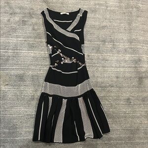 Roberto Cavalli Black and White Midi Dress